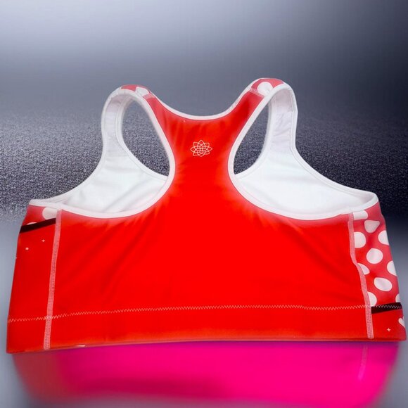 Disney Minnie Mouse  Red Polka Dot Racerback  Sports Bra 2XL - Picture 2 of 4